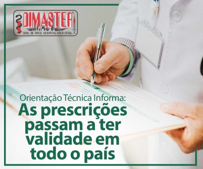 Imagem notícia Orientação Técnica Informa: As prescrições passam a ter validade em todo o país